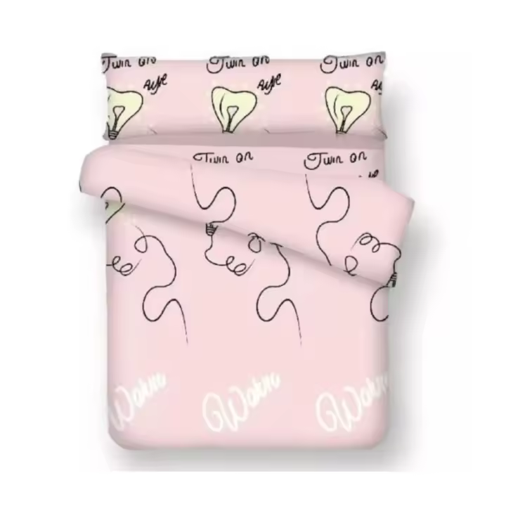 Funda de cama nórdica 90 cm modelo Rosa claro juego completo para el con bera.para juvenil. Microfibra Muy Suave Y Transpirable - Edredón - 1