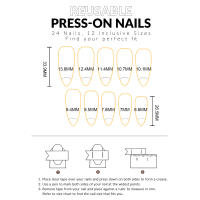 Uñas postizas de larga duración, cabeza puntiaguda difuminada, Ultra flexible, uso en actuaciones en escenario - details 3