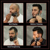 Peine de plantilla para dar forma a la barba para hombre, peine transparente negro para Barba, herramienta de belleza para el ho - details 5