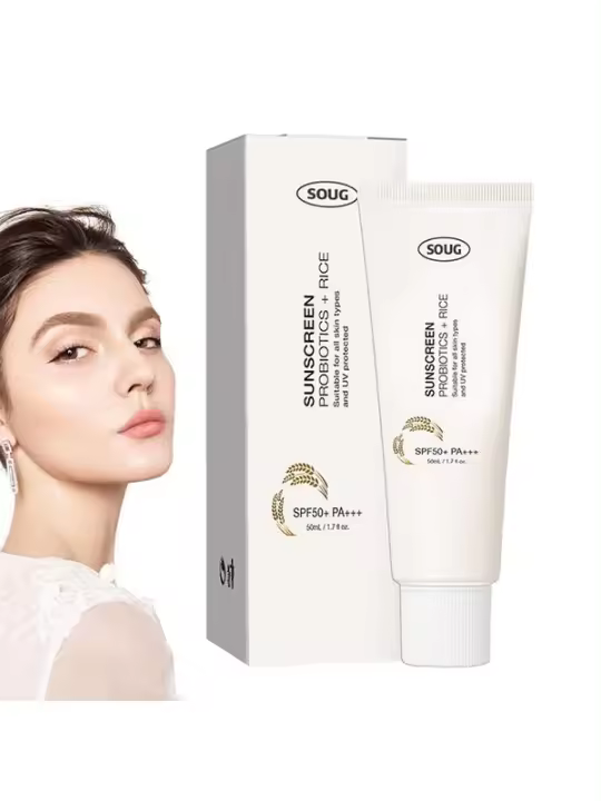 Crema de Protección Solar de Arroz Orgánico Lote de 50ml Ecológico, Impermeable, Sin Aceite - 1