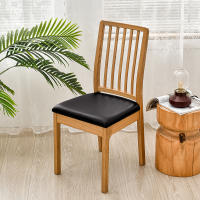 Funda de cojín cuadrada de cuero PU para silla, fundas impermeables para asiento de cocina y comedor, fundas de cojín para asiento de silla de comedor extraíbles - details 3