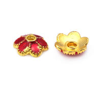 Tapetes de Flores de Brasso Dorado 18K 30PCS Accesorios de Joyería DIY de Alta Calidad - details 14