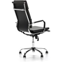 Morgan reclinable Negro, Piel sintética, Silla ejecutiva con reposacabezas y conjín engrosados, Altura Ajustable, - details 2