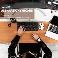 Teclado bilingüe árabe/Inglés con cable USB de calidad para tableta/Windows PC/portátil/IOS/Android - details 0