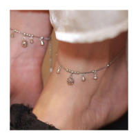 S Pulsera tobillera de plata pura Bestie Bell para mujer, diseño Ins, nicho ligero, nuevo estilo palaciego de alta gama - details 2