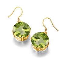 Pendientes de peridoto de lujo dorados para mujer, piedra de 15x15mm, plata pura elegante 925, conjuntos de joyería para fiesta y boda, regalo de boda - details 3