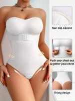 Body sin costuras, sin tirantes y con cierre frontal, adelgazante modelador, ropa interior y fajas para mujer - details 0
