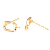 Pendientes de Stud de Metal de Alta Calidad Diseño de Círculo Redondo Irregular Ovalado - details 10