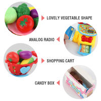 Mini supermercado caja registradora casa de juegos, cocina de simulación, postre, verduras, juego de carrito de compras, regalos de Navidad para niños, Juguetes - details 4
