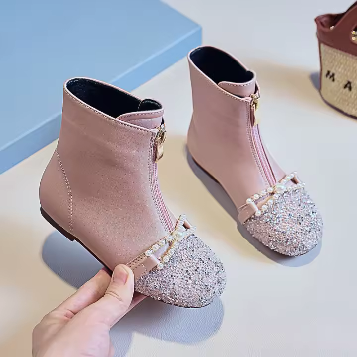 Nuevo Bebé Polar Rendimiento Princesa Cristal Botas - 1