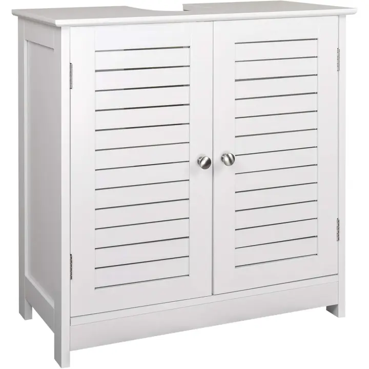 Armario Bajo de Lavabo Mueble de Almacenamiento para Debajo de Baño con 2 Puertas - 1