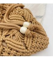 Mochila de Playa de Paja Tejida a Mano de Leten Estilo Occidental Versátil Alta Gama Lusso - details 7