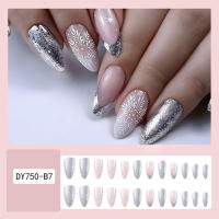 Uñas postizas rosas con decoración de brillo flash, uñas inofensivas con borde liso, salón de uñas para mujeres y niñas - details 4