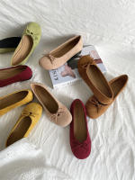 Nueva versión coreana de gamuza de fondo plano cabeza redonda boca poco profunda versátil perezoso un pedal ballet zapatos de mujer - details 41