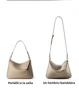Bolso de Hombro Geométrico de Cuero Genuino Bolso Cruzado de Cuero de Vaca de Primera Capa para Viajeros - details 20