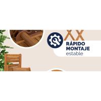 Muebles de Balcón Jardín Sillas Mesa Madera Acacia Set Completo de Muebles Exterior