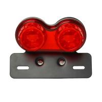 Luz trasera de motocicleta con soporte de matrícula, lámpara de marcha integrada, freno y señal de giro, 40-LED, 40W, para Harly, Street Bike, Cruiser, Chopper, Rojo - details 1