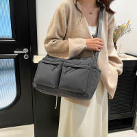 2025 nueva ropa de algodón bolsa de tela de gran capacidad casual versátil hombro mensajero bolsa de mujer ligera chica bolso de hombro - details 4