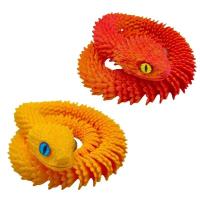 Figura de serpiente de simulación de articulación móvil impresa en 3D, adorno creativo de escritorio para el hogar y la Oficina, regalos artesanales de Año Nuevo - details 4