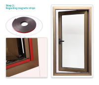 Cortina de Pantalla Magnética Personalizable DIY Malla de Tul de Ventana - details 12