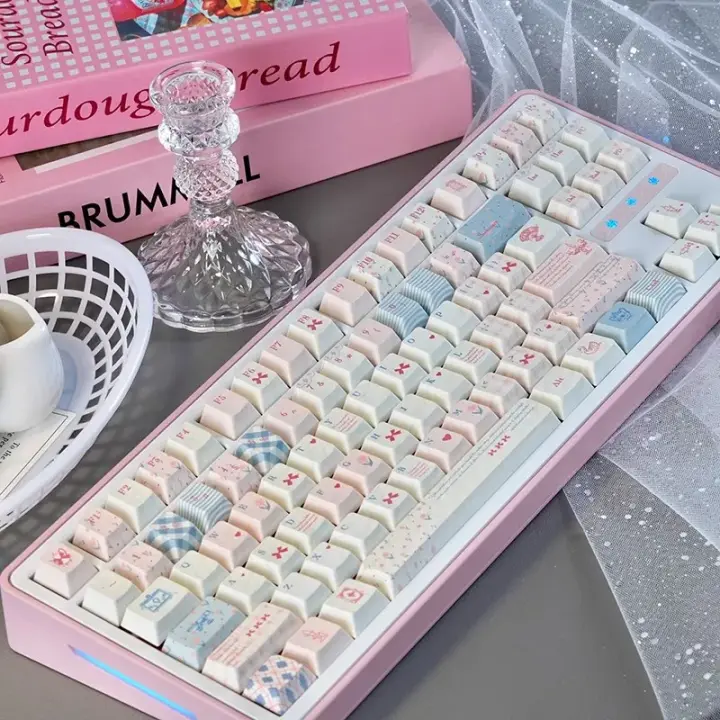 Teclas de Perfil Cherry con Decoración de Estilo Anime Sweet Rococó Compatibles con Teclados de Modelos 61/68/75/82/84 Accesorios de Teclado Electrónicos - 1