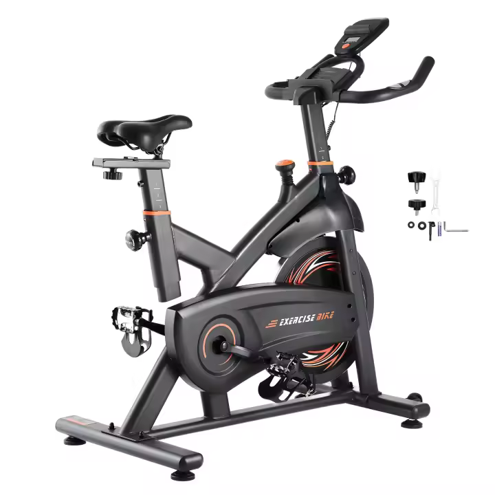 SucceBuy Bicicleta estática - Resistencia magnética ajustable para cardio en casa, bicicleta estacionaria con resistencia magnética - 1