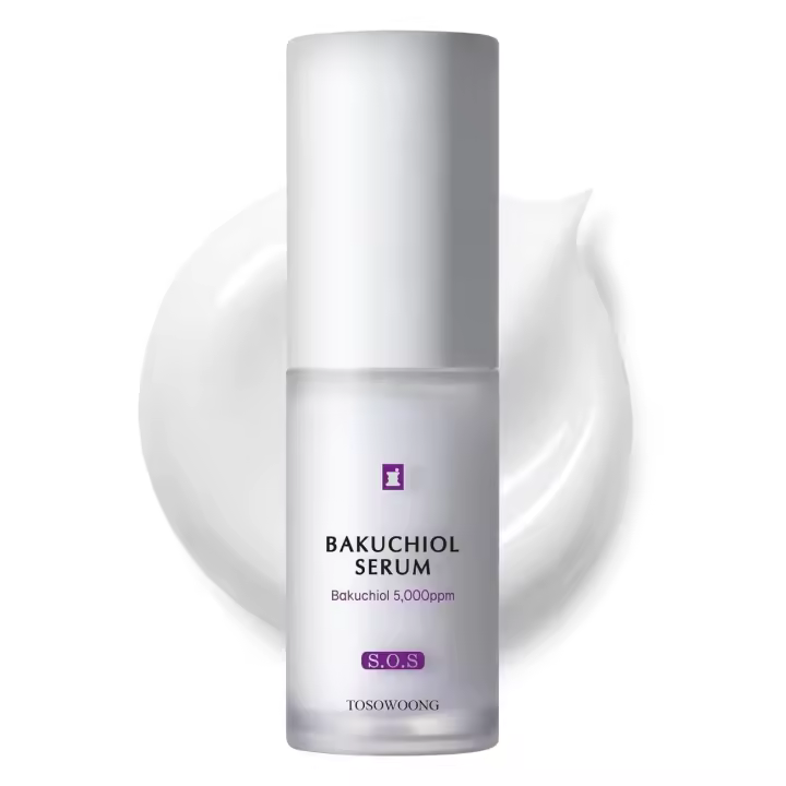 TOSOWOONG Bakuchiol 5,000 ppm Bakuchiol, antienvejecimiento, minimizador de poros para el rostro, suero hidratante brillante, humectante facial, activo - 1