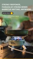 Estufa de Gas para acampar de 6800W, estufa de pícnic al aire libre, quemador de cabeza plegable, estufa de fuego fuerte con bolsa de almacenamiento para acampar y hacer senderismo - details 2
