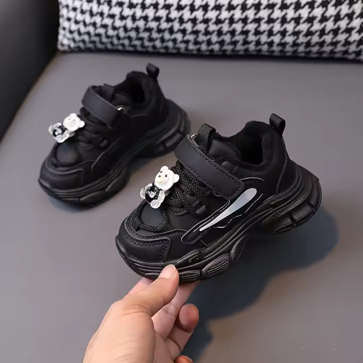 Zapatos para niños de 1 a 6 años, 3 niños, zapatos deportivos de terciopelo fino, calientes, niñas, zapatos casuales de moda. - 1