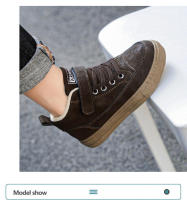 Zapatos informales para niños, zapatillas altas, zapatos deportivos para niños, zapatillas de nieve planas suaves y ligeras de piel cálida para invierno, zapatos de algodón para niños - details 23