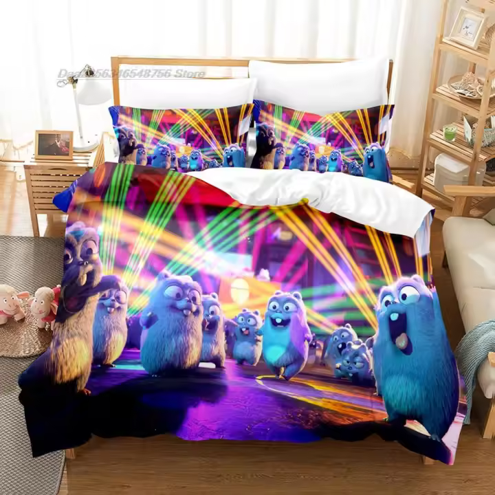 Conjunto de Ropa de Cama 3D Impresionada Kawaii Tamaño Cama Twin Full Queen King - 1