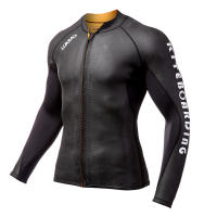 Chaqueta de traje de buceo de neopreno de 2MM para hombre, chaqueta de natación dividida, chaqueta de surf con cremallera frontal, deportes acuáticos, navegación, motocicleta, buceo - details 6