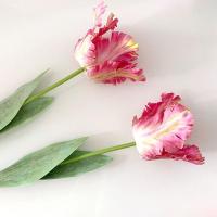 3D elegante para el hogar, fiesta, boda flor de seda regalo de novia loro Artificial tulipán flor falsa ramo de boda Decoración de mesa - details 6