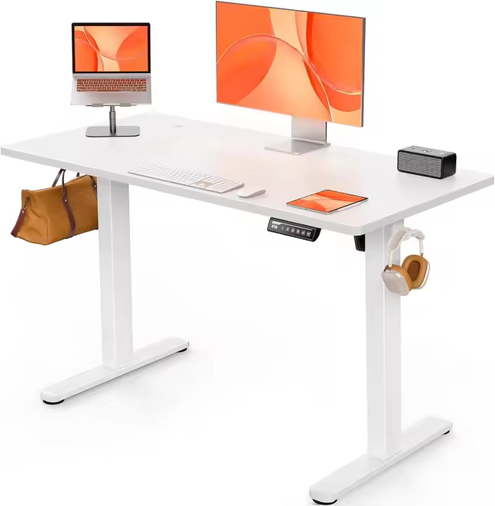 Eléctrico, Escritorio Ajustable en Altura 120 x 60 cm, Mesa Elevable con Panel Inteligente de 4 Memorias, Mesa Escritorio Oficina en Casa con Tablero Ensamblado - 1
