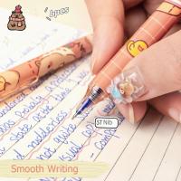Bolígrafo borrable de capibara INS Kawaii, bolígrafo de escritura bonito estético de dibujos animados, tinta azul, bolígrafo de Gel de 0,5mm para escuela, 6 uds. - details 2