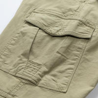 Pantalones Cargo para Hombres CHAIFENKO Color Sólido, Ajuste Suelto, Múltiples Bolsillos, Forza Elástica con Cordón - details 13