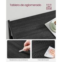 Estantería de Cocina con 2 Cestas de Malla Metálica, Estantería para Microondas, con Estantes y Ganchos, 35 x 80 x 95 cm, Estilo Industrial, Marrón Rústico y Negro - details 20