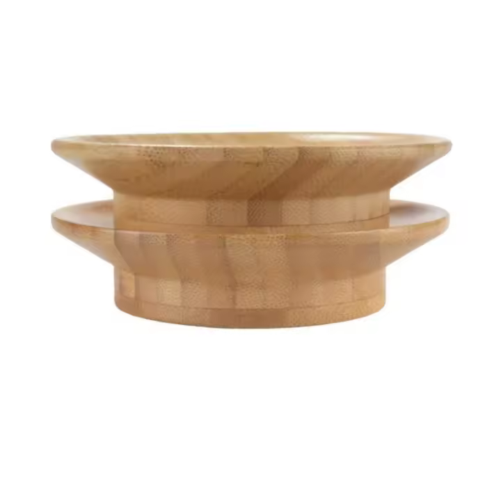 Nuevo europeo y americano de bambú y madera tapa de posavasos de doble propósito anti-caída de escombros que salpica la tapa de bambú y madera - 1
