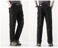 Pantalones Cargo cálidos de lana para hombre, ropa térmica informal de trabajo, pantalones de invierno, verde, negro, caqui, 6 bolsillos - details 5