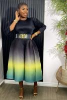 Vestido Miyake 2024, nuevo vestido plisado De tres casas, suelto, cuello redondo, manga larga, dobladillo cónico, vestido mullido para mujer De Fiesta Pedreriaos - details 4
