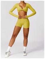 Pantalones cortos de Yoga para mujer, ropa de gimnasio de cintura alta, pantalones cortos deportivos de ciclismo - details 46