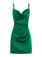 2025 Lady va va voom Vestido de satén con tirantes en la cadera vestido de mujer - details 24