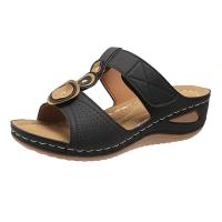 Zapatillas de tacón de cuña para mujer, zapatos de verano. - details 1