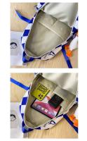 Mochila escolar unisex en blanco y negro, gran capacidad, ligera, para mujer - details 8