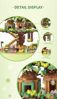Seasonal Building Block Toy Flower with Dust Cover DIY Treehouse Model Bricks with Light Ornament Romantic Gift for Girlfriend - details 4