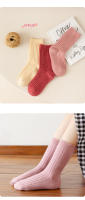 Nuevos calcetines japoneses de color sólido para niños, calcetines de lana para bebés para hombres y mujeres - details 10