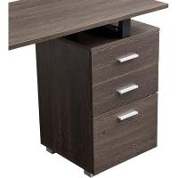 Escritorio Moderno de Madera y Acero 3 Cajones, Porta Ordenador, Diseño de Mesa de Trabajo, 120 x 50 x 75 cm, Decoración para Casa y Oficina - details 22