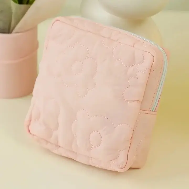 Bolsa de Almacenamiento de Pañuelo Higiénico Bordado de Color Sólido Ideal para Viajes, Almacenamiento en Casa, Dormitorio - 1