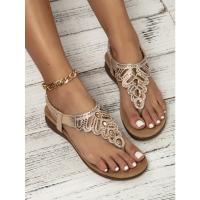 Sandalias Mujer 2025 con Cristales y Plataforma |   Tira en Dedo para Verano, Diseño Elegante y Fresco para Playa y Ciudad - details 24