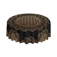 Mantel circular mandala, flor de loto de la vida, impermeable, resistente al aceite, 60 pulgadas, forma geométrica sagrada - details 166